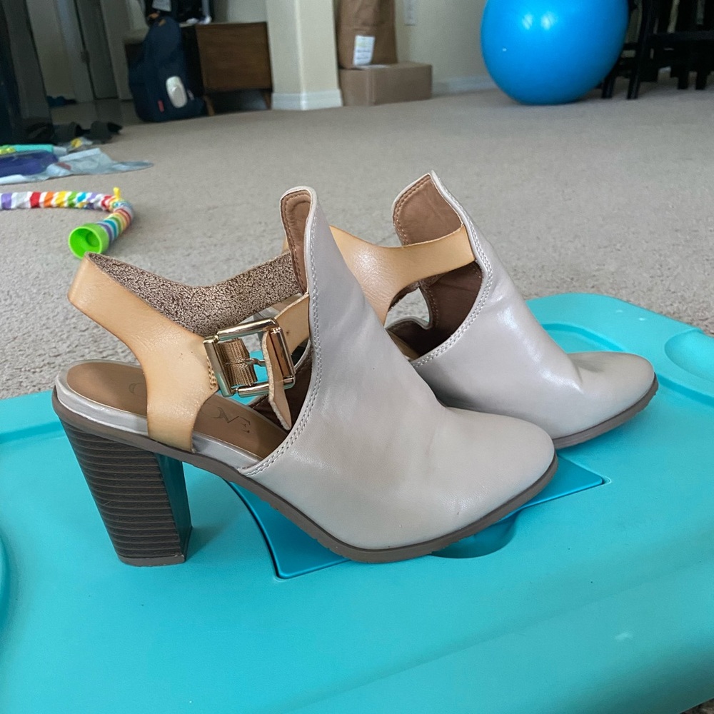 Beige and caramel booties size 8.5